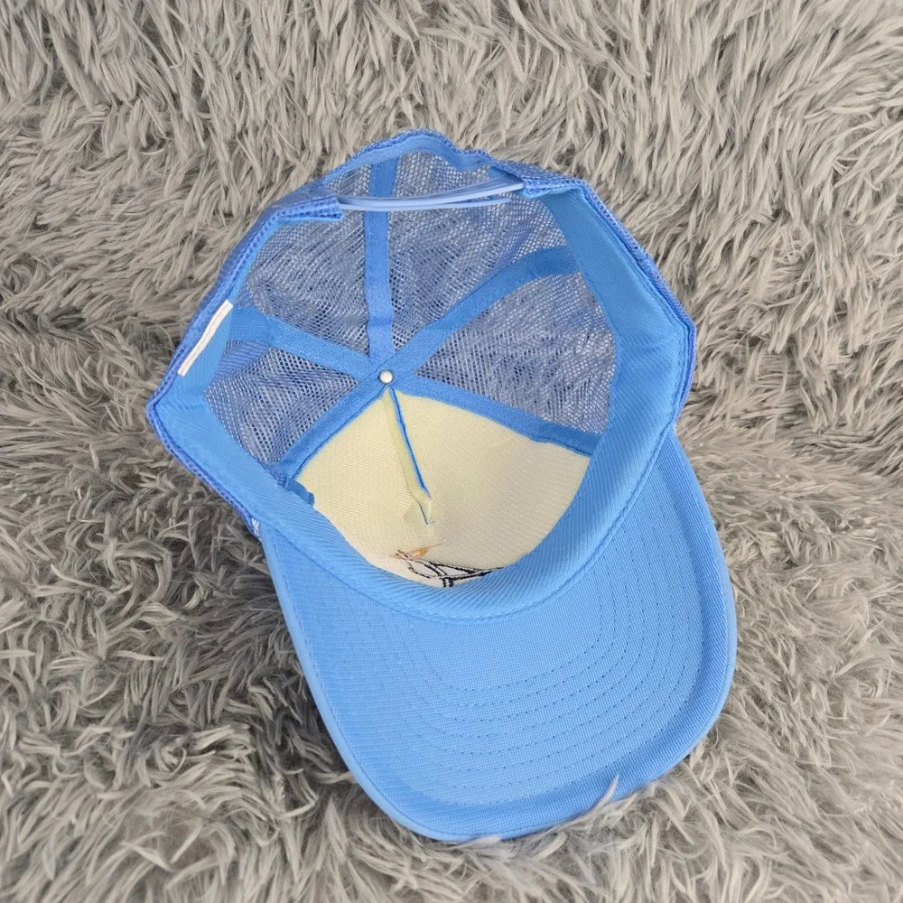 Unbranded Trucker Hat Unisex OS Sky Blue Atlanta‎ Halo Retro Snapback Mesh Cap